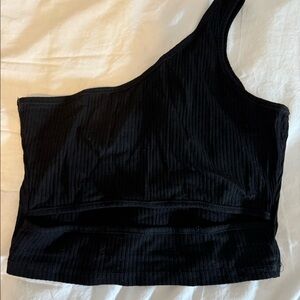 Black crop top with cut out